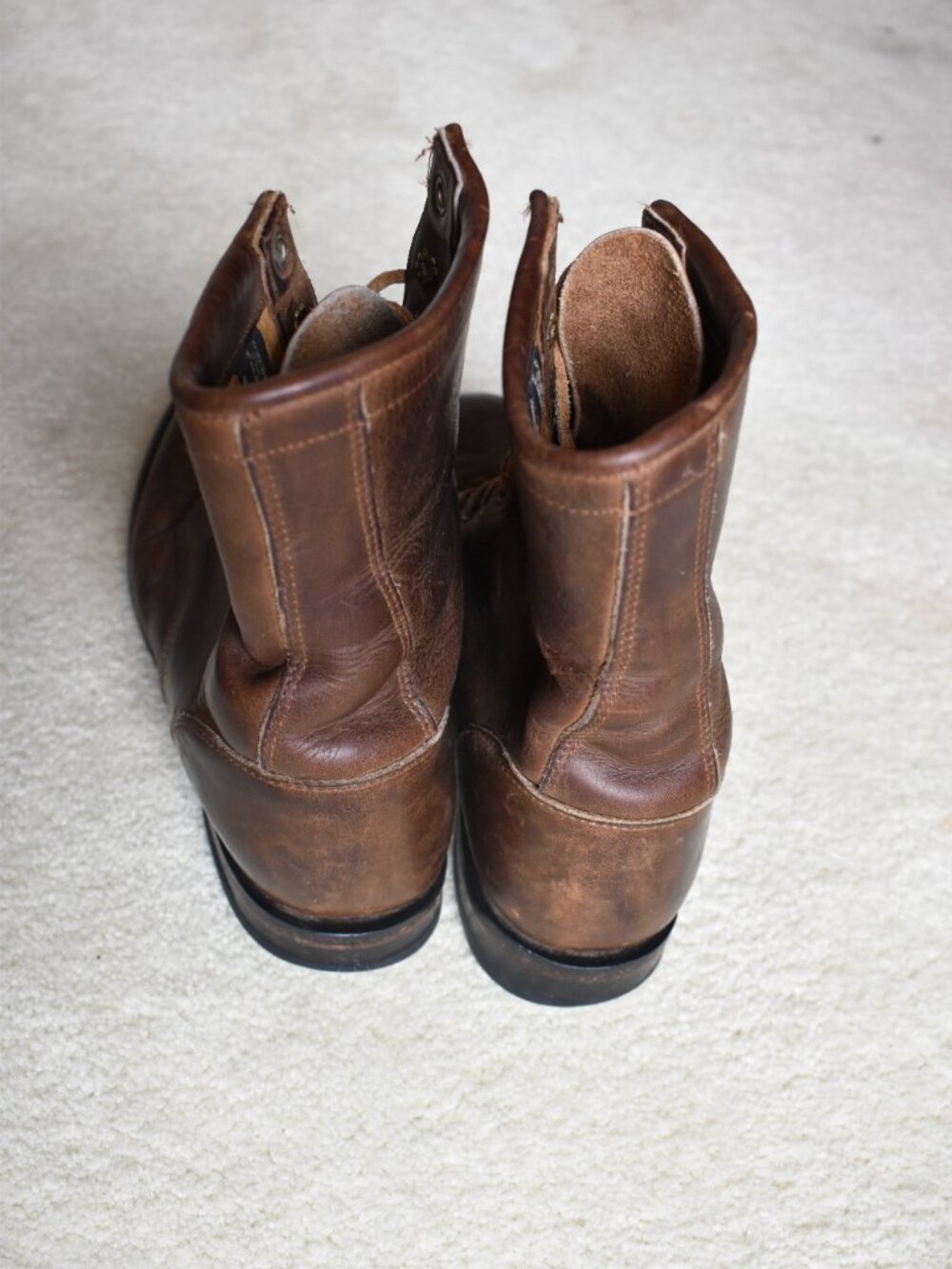 Vintage Womens Brown Justin Lace Up Western Boots Sz 6.5 - Picture 7 of 15